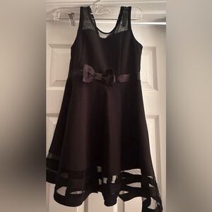 Elegant Black Sleeveless Kids Dress